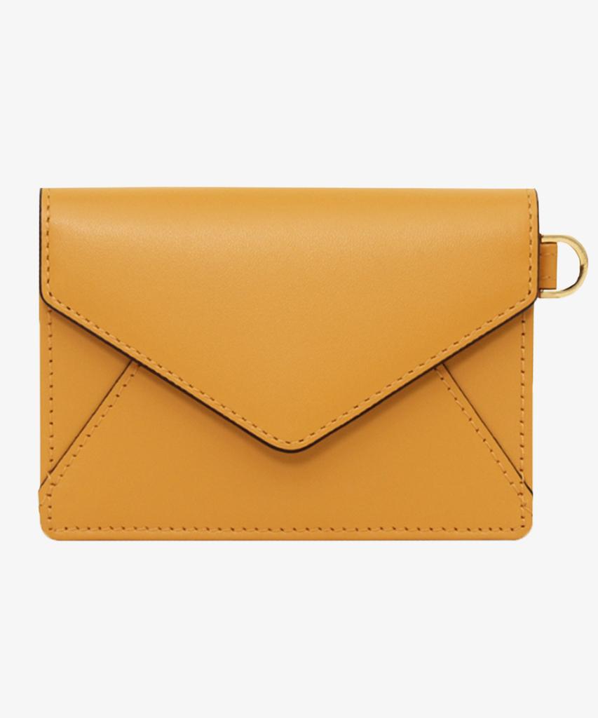 Matt Post Steen Leather Keyring Card Wallet Yellow