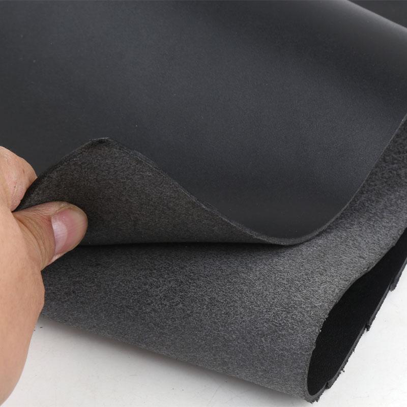 2mm Yellow Cowhide, Stiff Black Vegetable Tanned Cowhide, Top Layer Genuine Leather, Handmade Leather Bag, DIY Leather Fabric