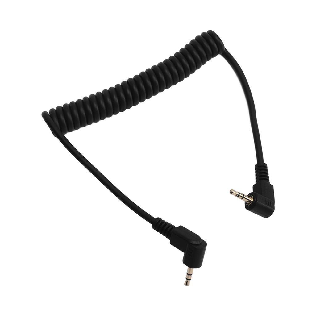 Flash Sync Cable 2.5mm Male to Male Coiled Cord for Olympus Camera EM Series DSLR