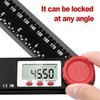 4 In 1 Digital Display Angle Ruler Woodworking Tool w/ Spirit Level Square Ruler