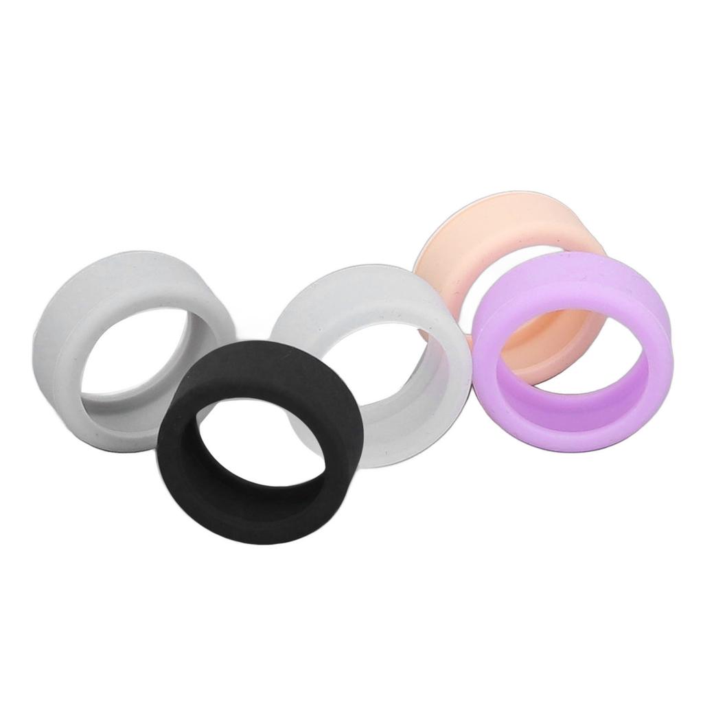 5pcs Smart Ring Cover Silicone Elastic Anti Scratch Smart Ring Protector for Daily Use Black White Gray Pink Purple