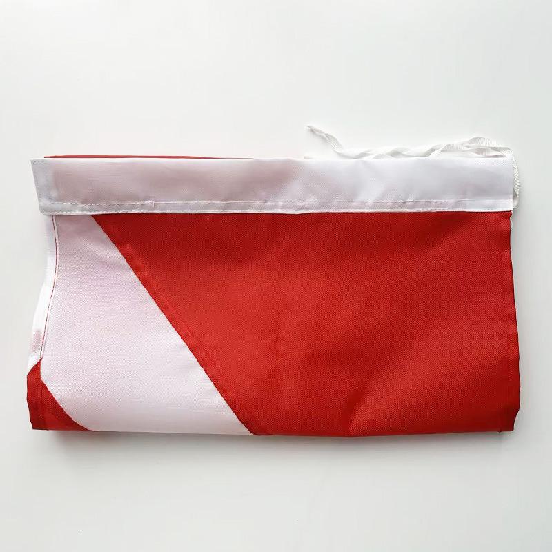 35 X 57 Cm Scuba Diving Red White Flag Diver Down Underwater Signal Marker for Freediving Snorkeling Boating Safety
