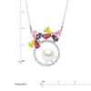 Necklace - Pearls & Colors - Prestige - Freshwater Cultured Pearl 8-9 Mm Round - White Pearl - 925 Sterling Silver - Woman