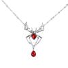 Red Water Drop Zircon Pendant Necklace, Spider Halloween Cosplay Sweet Cool Jewelry