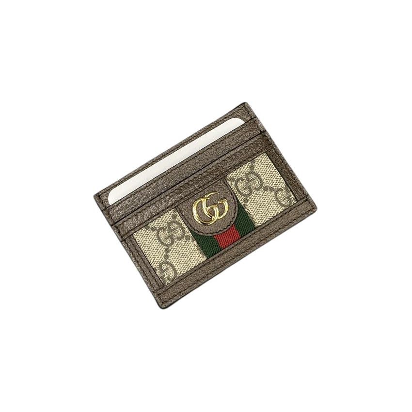 Gucci GG Supreme Ophidia Duży etui na karty Beżowy/Hebanowy Torby unisex Brązowy 523159-96IWG-8745