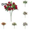 Artificial Flower Beautiful Exquisite Faux Silk Flower Realistic Visual Effect Fake Rose