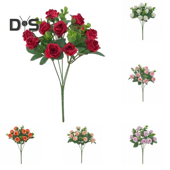 Artificial Flower Beautiful Exquisite Faux Silk Flower Realistic Visual Effect Fake Rose
