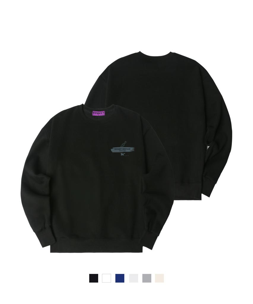 NUHABIT N/H Touch Brush Oversized Fleece-Lined Sweatshirt (Gom4-4Nh1299)