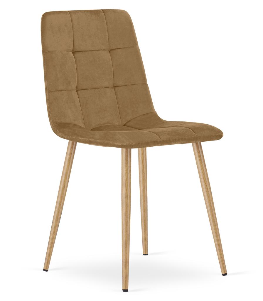 KARA Chair - Brown Velvet / Wood Color Legs X 1