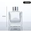 Transparent Square Glass Aroma Diffuser Bottle for Essential Oils and Perfumes