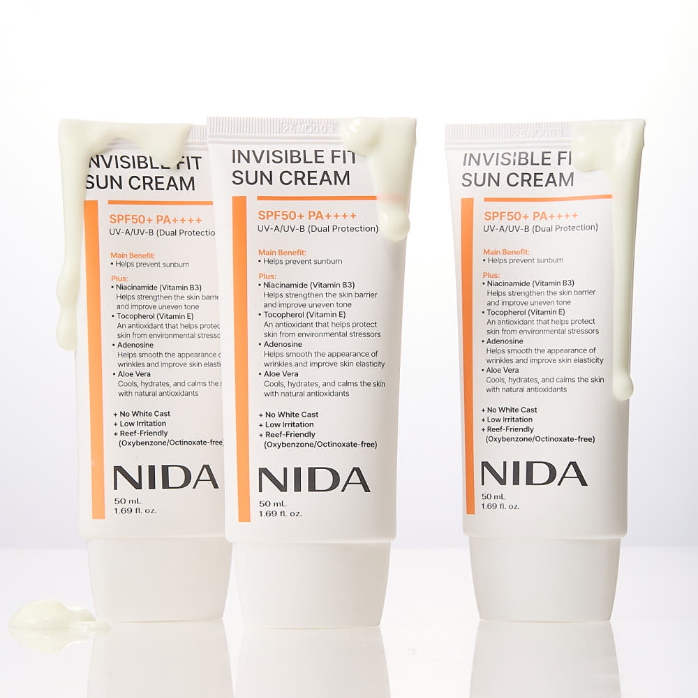 Nida Invisible Fit Sun Cream SPF50 50ml (+Free Gift)