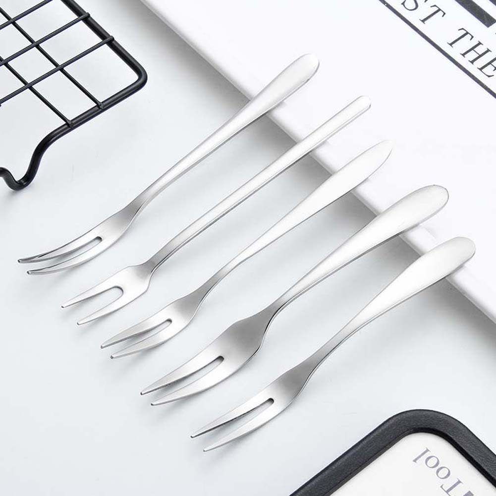 Stainless Steel Cake Dessert Fruit Fork Cutlery Kitchen Tool Eco-friendly Tableware