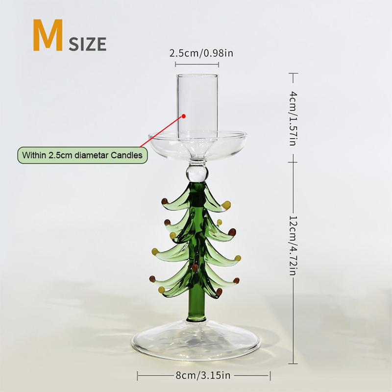 

1 шт. Зеленый винтажный стеклянный подсвечник 2-в-1, скандинавские стеклянные подсвечники, Рождество, доступно несколько вариантов M