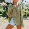 Spring and Summer Polo Single-Breasted White Collar Crepe Cloth Loose Beach Bikini Blouse Sun Protection Clothing Shirt Air Conditioning Shirt