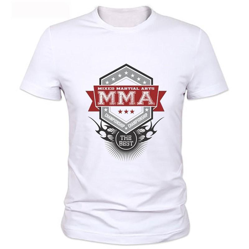 Nouvelle shirtises hommes MMA Muži Trička košilky manches kurty chlapec Tričko Ležérní Košile