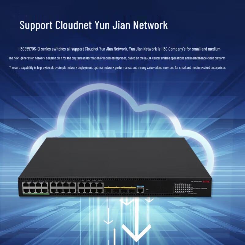 H3C S5570S-28S-HPWR-EI-A Managed PoE+ Gigabit Ethernet Switch