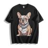 Stylish Frenchie T-Shirt Mens Womens Tees Top - Cute Bulldog Design Unisex Tee