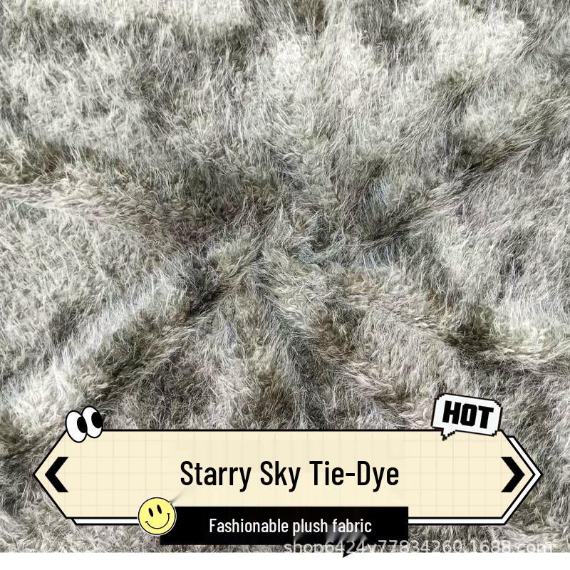 Imitation Cashmere Tie-Dye Plush Fabric: Warm Autumn/Winter Toy & Home Textile, Imitation Rabbit Fur Long Plush