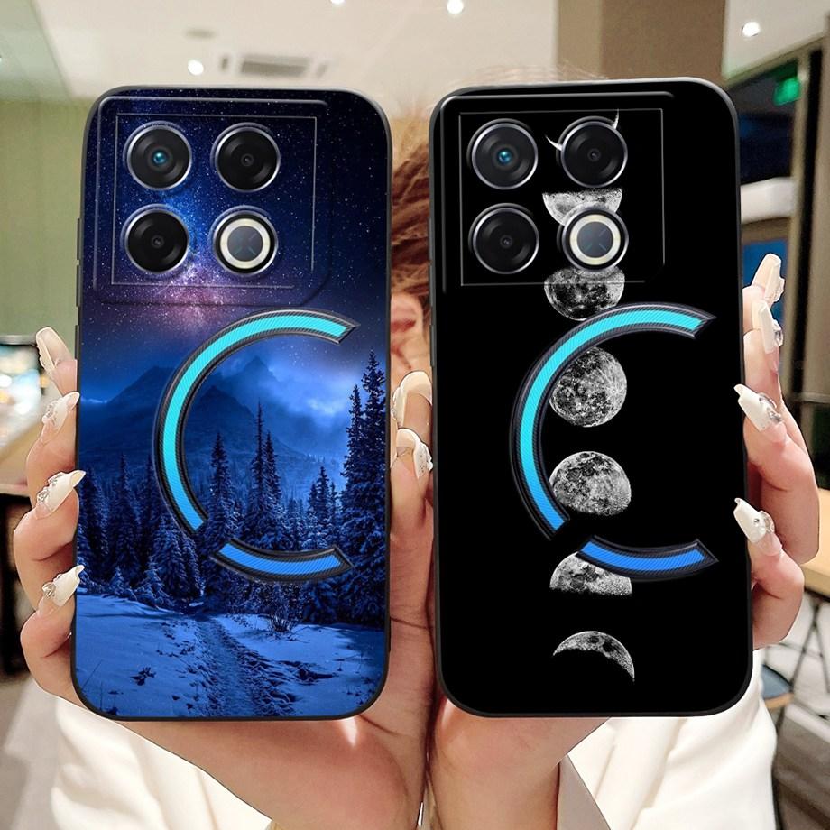 Soft Silicone TPU Matte Funda For Infinix GT 20 Pro / Infinix X6871 GT20Pro Phone Case Back Cover Astronaut Moon Night Painted