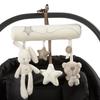 New Hanging Bed Rabbit Baby Hand Bell Safety Seat Plush Toy Multifunctional Plush Toy Stroller Mobile Gifts