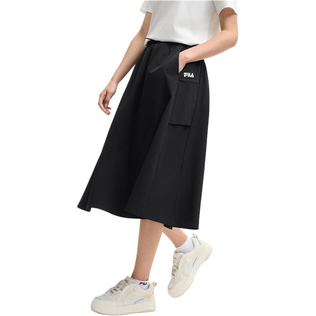 New FILA Lifestyle Casual Short Skirts Women's Jet Black F11W528309F-BK