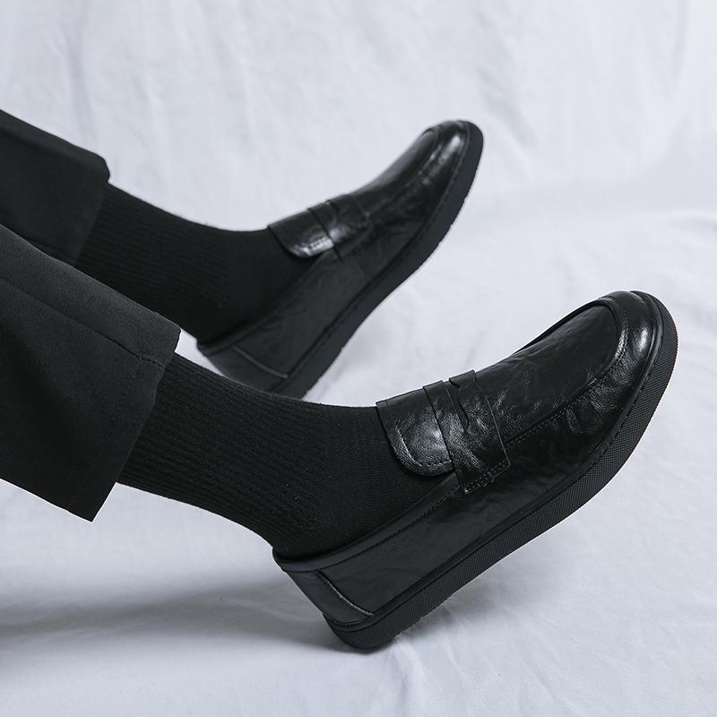 Male Shoes Slip On Outdoor Fashion Men Casual Shoes High Quality Leather Classic Male Business Loafers Men Moccasins