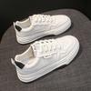 2025 Spring Women's Trendy White Breathable Thick-Soled Korean Style Versatile Casual Sneakers