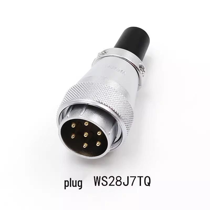 Weipu WS28 23-Pin Aviation Plug Connector, Male-Female Threaded, 479-Hole, 10P12, 16-Pin, 20/26-Pin