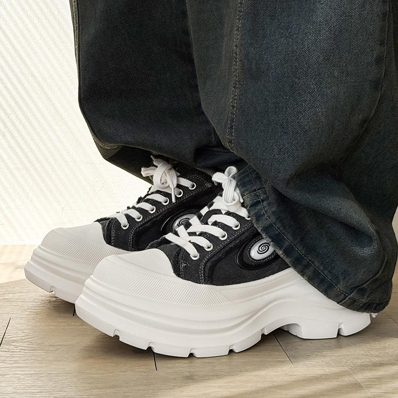 New thick-soled heightened lightweight casual dad shoes breathable canvas shoes trendy shoes