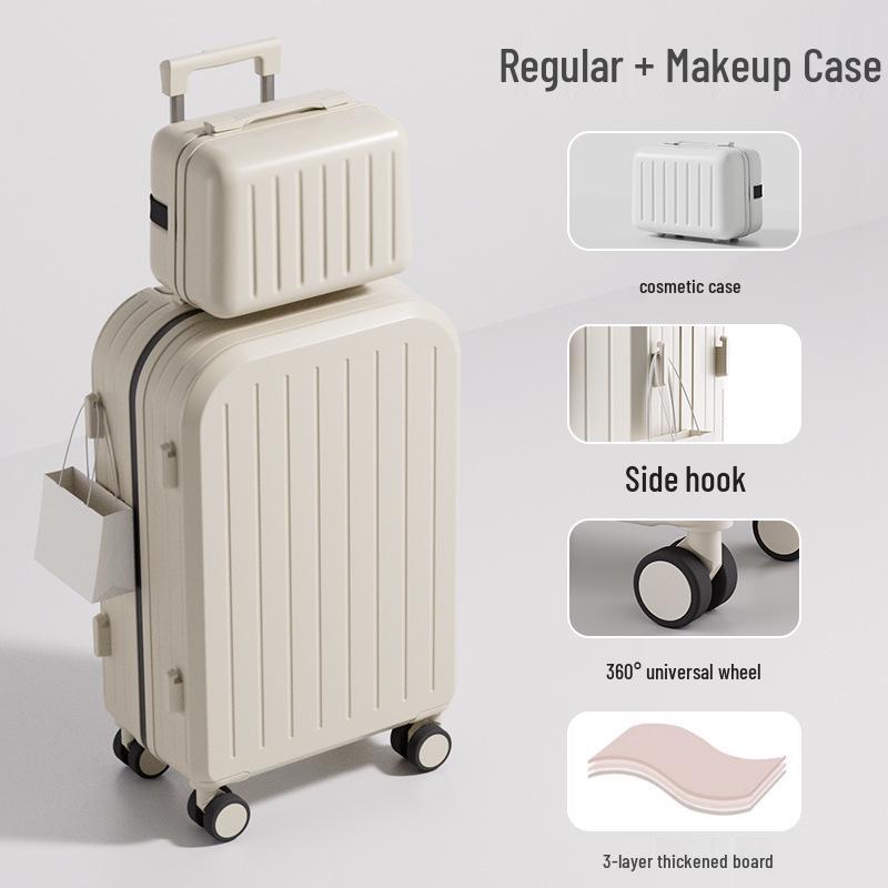 Valise trolley de haute valeur: Valise de voyage grande capacité avec fermeture éclair double couche pour hommes et femmes étudiants