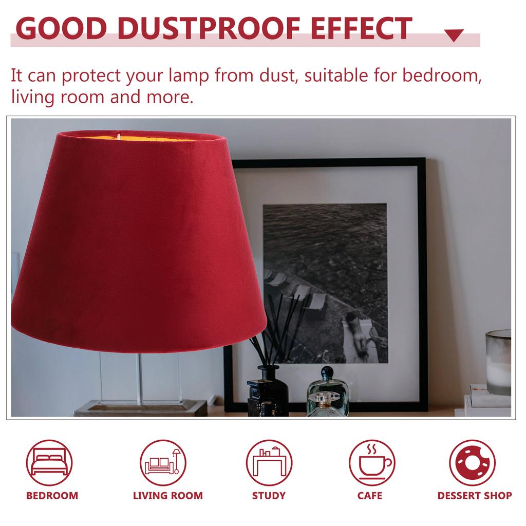 1Pcs Golden Lined Lampshade Simple Cloth Light Cover for Bedroom Living Room Decorative Lamp Accessory Household Warm Lighting