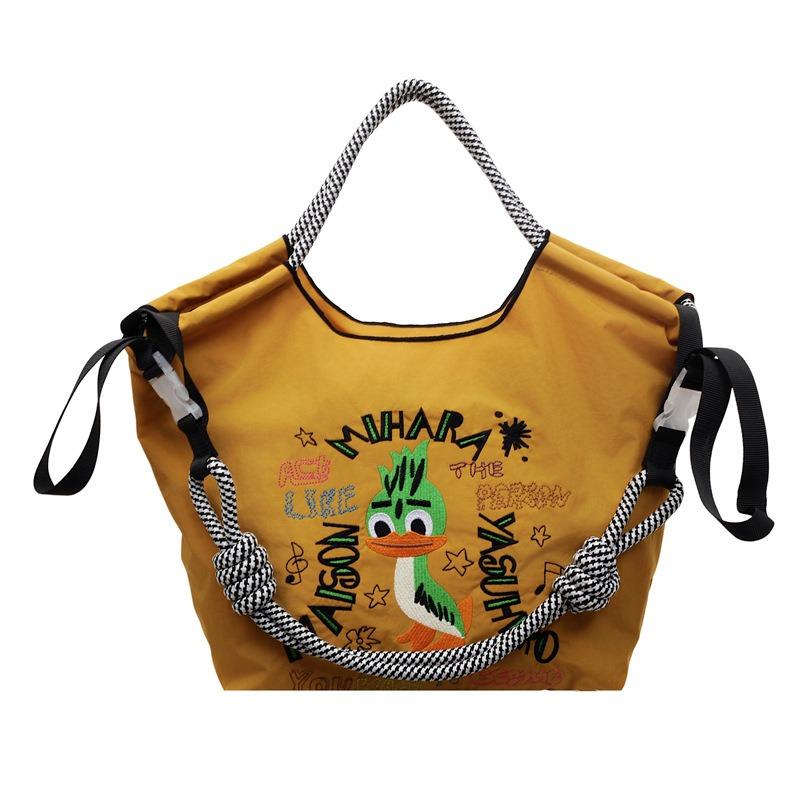 Summer New Embroidered Waterproof Shopping Bag Shoulder Messenger Bag Women's Casual Versatile Tote Armpit Bag