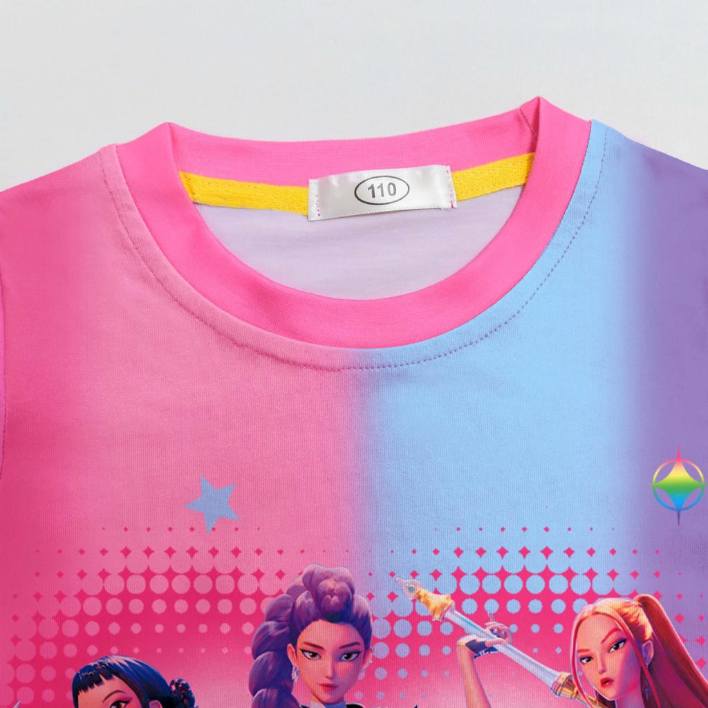 Children's Home Long-sleeved Suit Fashion Cartoon Print Clothing Sets Girls