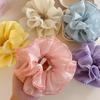 Romantic Ruffles Hair Scrunchies for Women Girls Oversized Hair Ties French Elastic Hair Bands Ponytail Holder Hair Accessories
