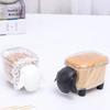 Sheep Storage Box Creative Mini Plastic Container Cotton Swab Storage Jewelry Box Household Dust-proof Desktop Makeup Organizer