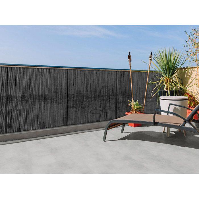 Canisse D'osier Synthétique - NORTENE - 1 X 3 M - Gris - Résistante Aux Intempéries Et anti-UV