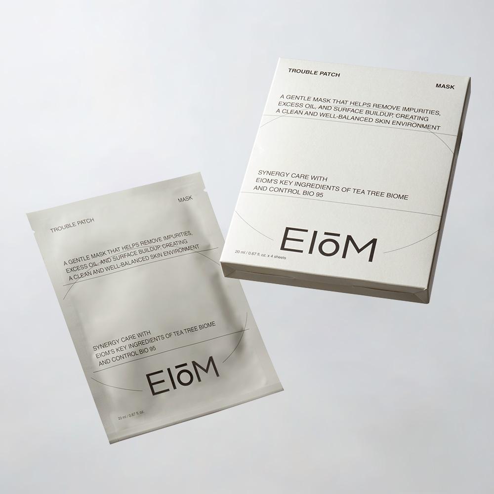 Eiom Trouble Patch Mask Sheet 3ea Full Face Pimple Patch & Hydrocolloid Face Mask for Acne-Prone Skin