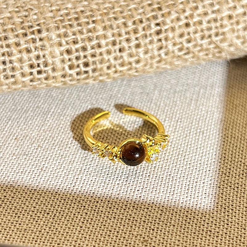 2026 Geometric Retro High-end Pearl Mix and Match Fashion Open Ring Women's Simple Temperament Niche Design Ring Tide