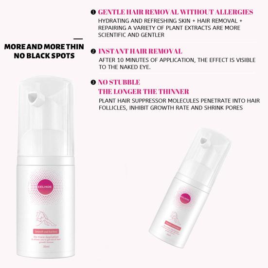 30ml Hair Inhibitor Painless Moisturizing Travel-friendly Natural Hair Removable Spray for Home