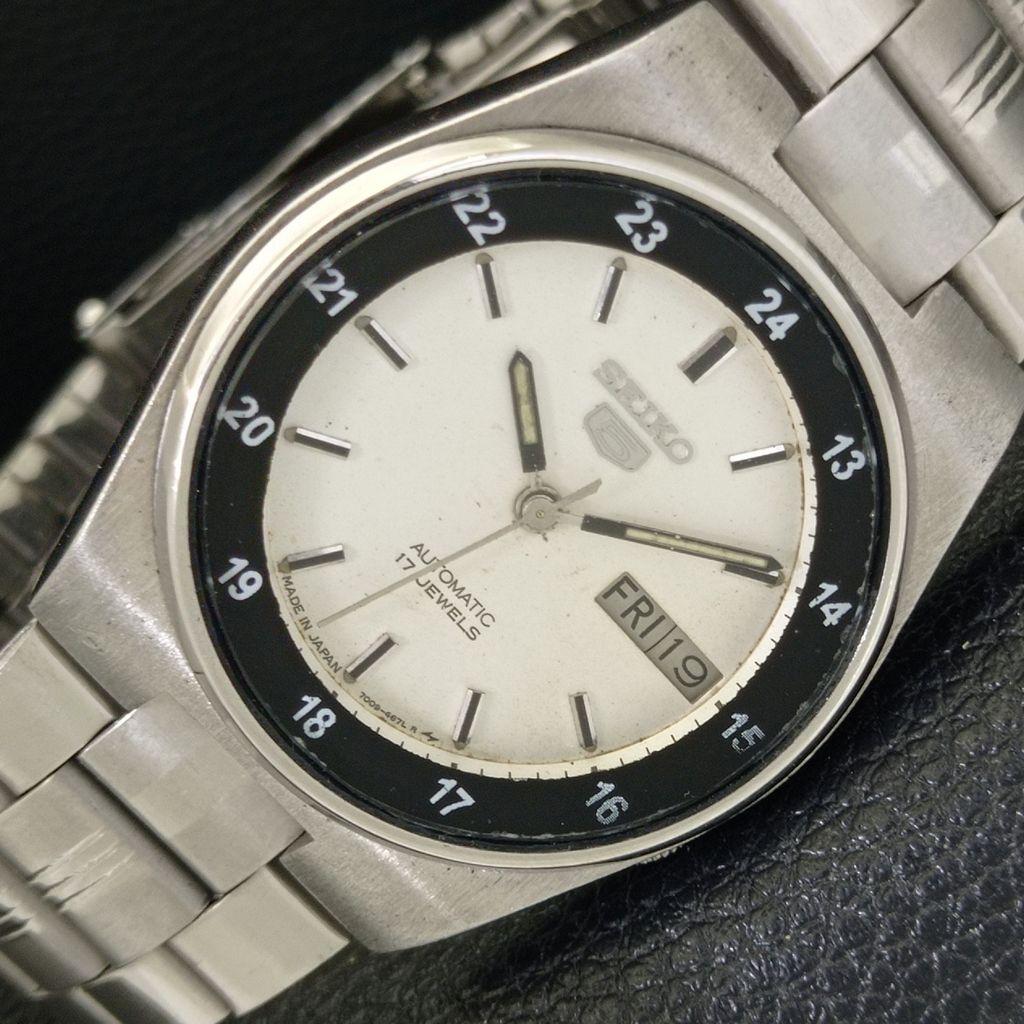 GENUINE VINTAGE SEIKO 5 JAPAN AUTOMATIC 7009A MENS ORIGINAL DIAL WATCH a702123-5 R208-a702123