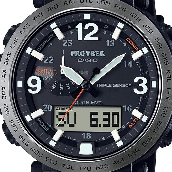 Casio Pro Trek PRW-6611Y-1JF – Solar Powered Radio-Controlled Outdoor Watch, Biomass Resin Band, Men’s Black