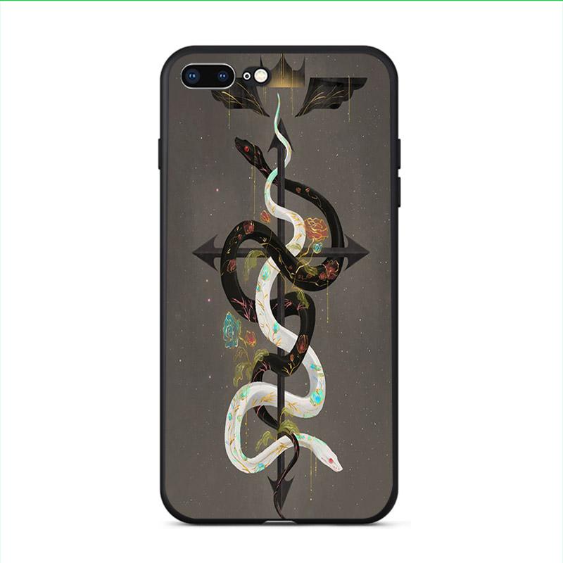 Flower Snake Painting Phone Cases For iphone 11 11Pro Max 8 7 6 6S Plus X XS MAX 5 5S SE 2020 XR Personalised Soft TPU Back Capa