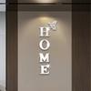 Fashion Home Logo 3D Mirror Wall Sticker Self-adhesive Peel and Stick Entrance Decoration Waterproof Home Decoration Room Decor