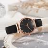Womens Leather Belt Watch With Quartz Movement And Calendar For Casual Office Wear