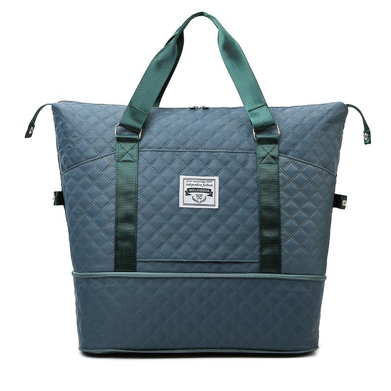 

New three-purpose backpack dry and wet separation sports portable shoulder bag yoga fitness bag expandable travel bag озеро синього кольору