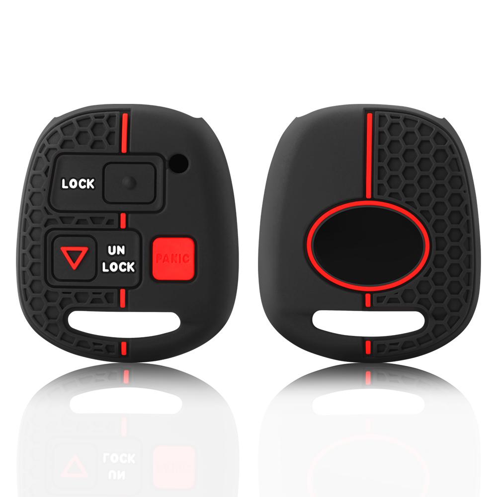 

Силиконовый чехол для автомобильного ключа Shell Fob для TOYOTA Avensis Camry Corolla RAV4 PRADO YARIS Tarago FJ Cruiser Land for Lexus Key Case чёрный