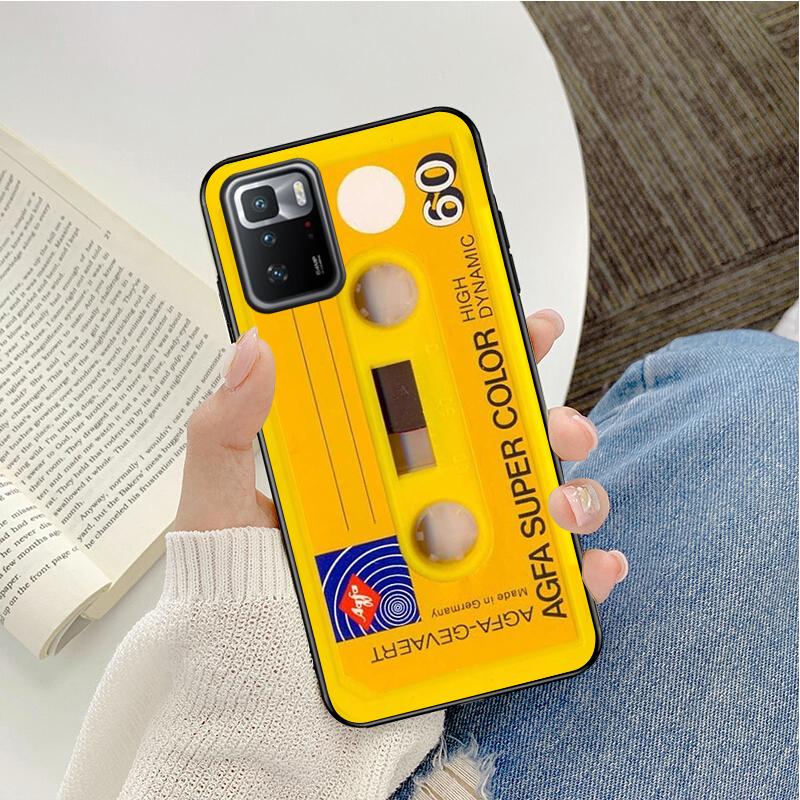 Phone Case For Xiaomi Redmi note 13 12S 12 Pro 11S 11 10 Pro 10S 12S Redmi 13 10 10C 13CClassical Cassette tape Battery Case