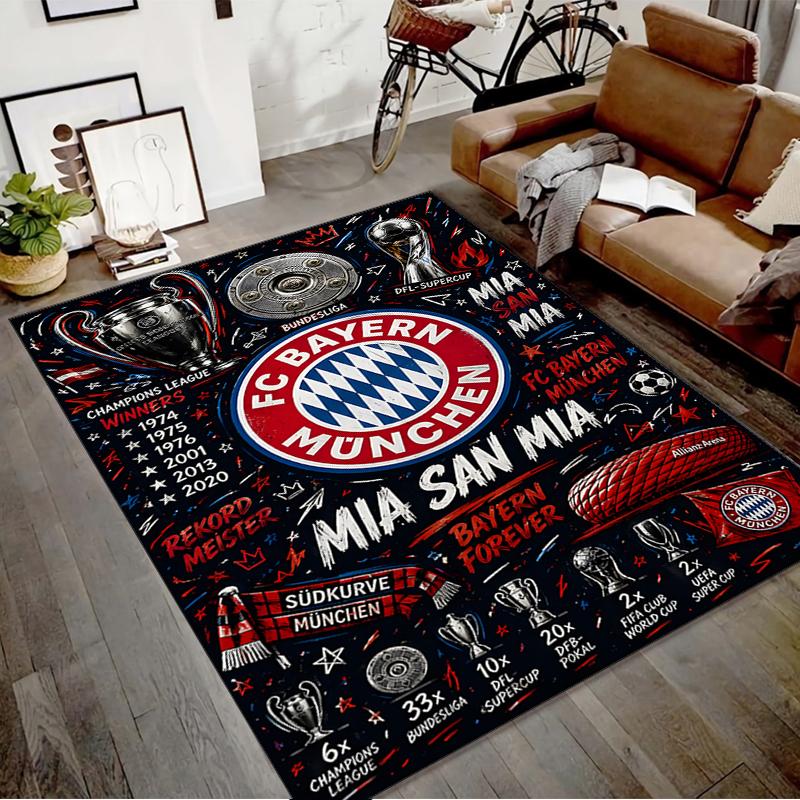 B-Bayern Munich (2)Printed Area Rug Carpet for Bedroom Living Room Home Decor Rugs Mat Non Slip Mat Rug for Bedside