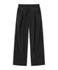 MOZMOZ Colorful Corduroy String Wide Pants Black