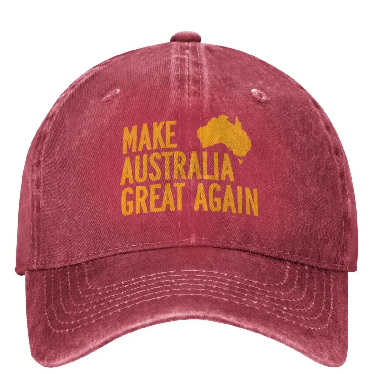 Make Australia Great Again (MAGA) Map Gold Baseball Cap Women Unisex Sun protection Trucker Hat Summer Streetwear Baseball Caps One Size